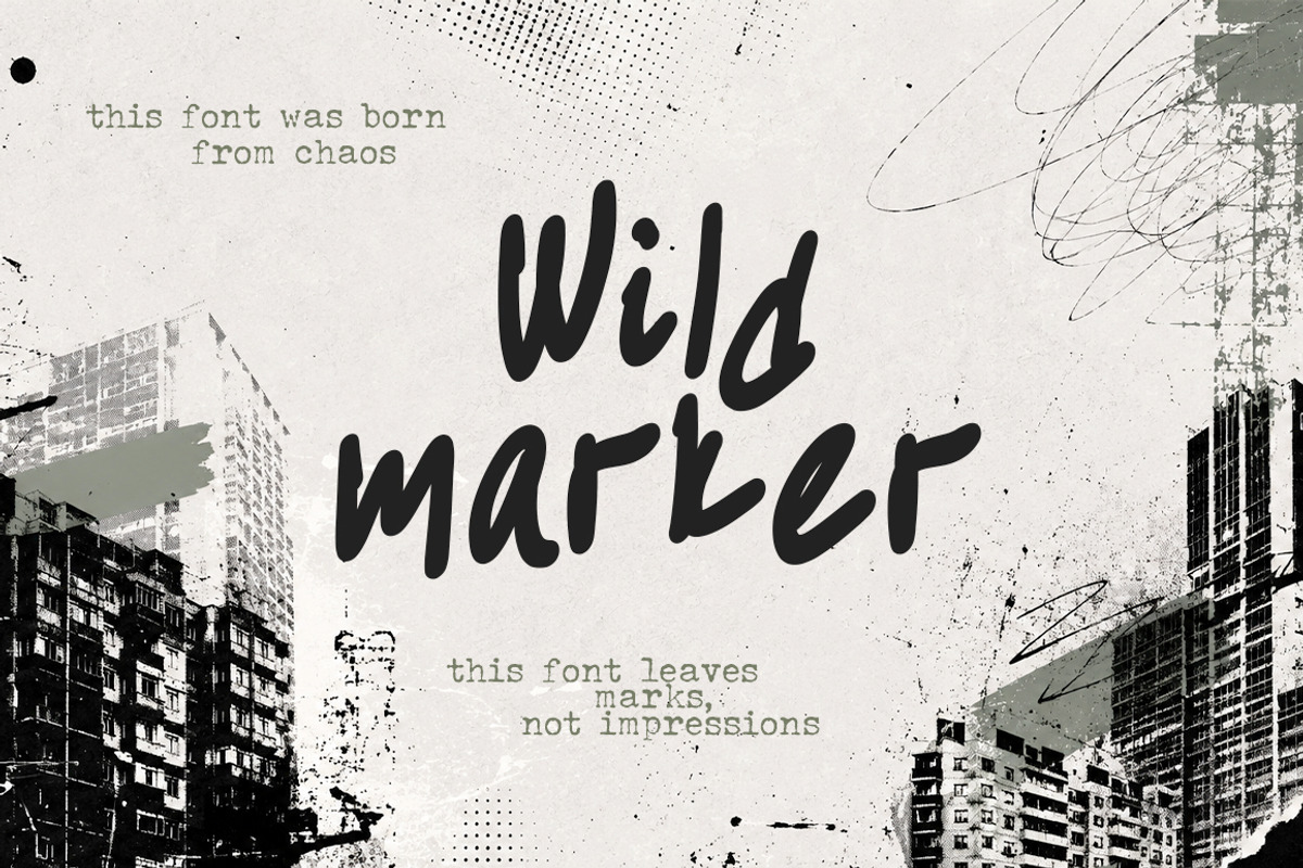 Wild marker handwritten font, a Handwritten Font by MixedArt (Photo 1 of 5)