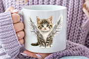 Watercolor Cat Clipart PNG, an Illustration by Pixels.Craft (Thumbnail 4 of 7)