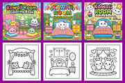 Bold Easy Cozy Kawaii Room Coloring, an Animal Illustration by Ink Gallery (Thumbnail 4 of 4)