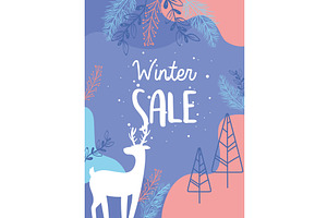 winter sale banner, an Illustration by studiogstock