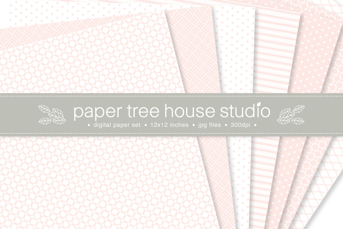 14 Blush Pink Digital Papers preview 3