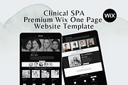 Clinical Spa Wix One Page Website, a Wix Template by Click & Create Co (Thumbnail 1 of 7)