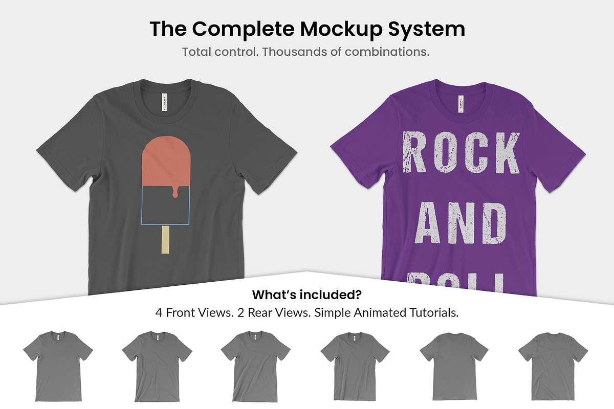 Bella Canvas 3001 T-Shirt Mockups, a Shirt Mockup by Photific (Photo 3 of 6)
