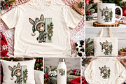 Snowy Donkey Peeking Behind Wood, a Seasonal Illustration by Printable Design Store (Thumbnail 2 of 3)