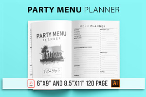 Party Menu Planner - KDP Interior