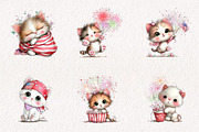 Whimsical 4th of July Cat Clipart, an Illustration by CreationArt (Thumbnail 3 of 7)
