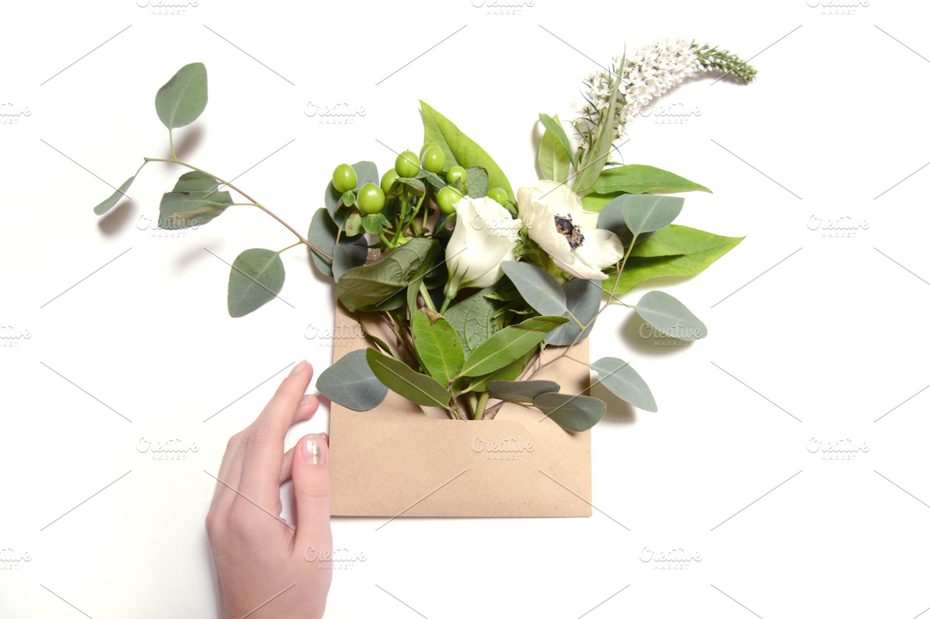 Envelope with Flowers, a Beauty & Fashion Photo by Stitch & Shutter Stock