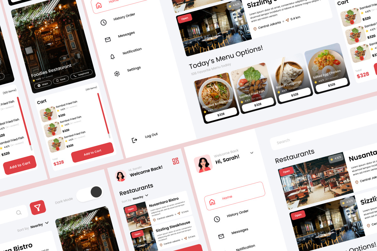 Flavors - Food Menu Dashboard V1, an UI Kit Template by twinstd
