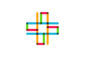 Abstract Colorful Cross Logo, a Branding & Logo Template by Buqancreative