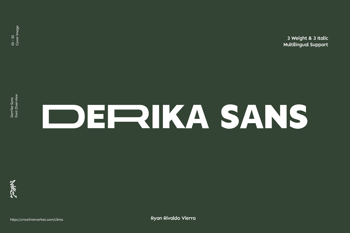 Derika Sans - Sans Serif Font, a Sans Serif Font by Ryan Rivaldo Vierra (Photo 1 of 12)