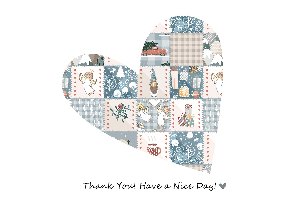 Christmas Patchwork Seamless Pattern, a Pattern Graphic by Toltemara (Photo 3 of 3)