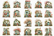Whimsical Spring House Clipart, an Illustration by Craft Nest (Thumbnail 3 of 11)