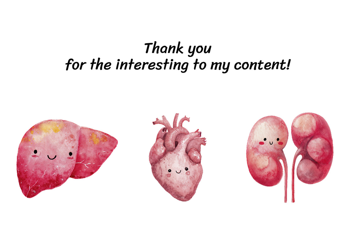 Kawaii Anatomy Clipart Bundle, an Education Illustration by InkyQueenArt (Photo 5 of 5)