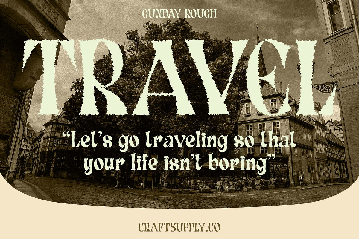 Gunday Rough, a Serif Font by Craft Supply Co. (Photo 5 of 8)