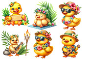 Duck Clipart, Hawaiian Clipart, an Illustration by Designworld (Thumbnail 2 of 6)