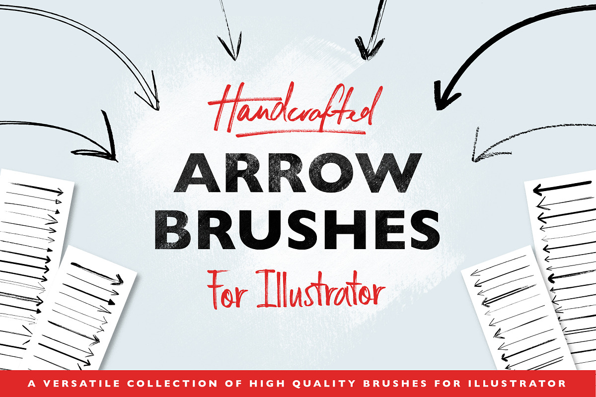 Handmade Arrow Illustrator Brushes, a Brush Add-On by Abbie May (Photo 1 of 5)