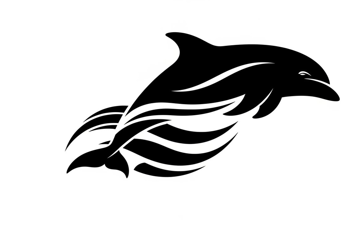 dolphin jumping silhouettes, an Illustration by Amazin_art (Photo 2 of 31)