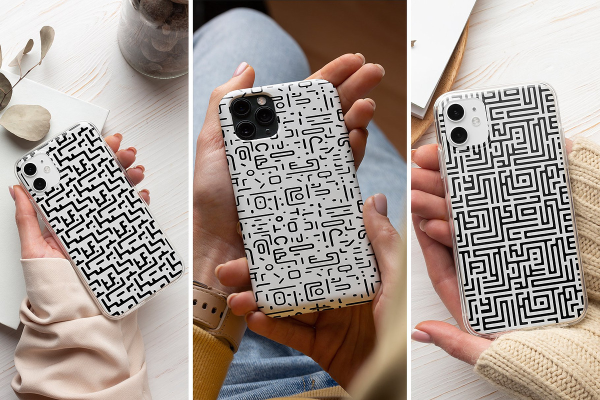 Black And White Pattern Bundles, a Pattern Graphic by Vibrand Studio (Photo 2 of 11)