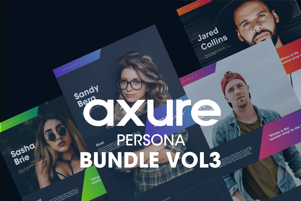 Axure Persona Kit Vol 3, a Wireframe Template by Humble UX (Photo 2 of 6)