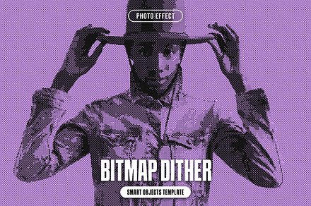 Bitmap Dither Photo Effect, a Layer Style Add-On by iDoodle Studio
