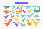 Dinosaurs Clipart Set, an Animal Illustration by JuliyArt (Thumbnail 2 of 11)