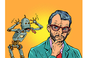 Pop Art Retro Conflict between, an Illustration by studiostoks
