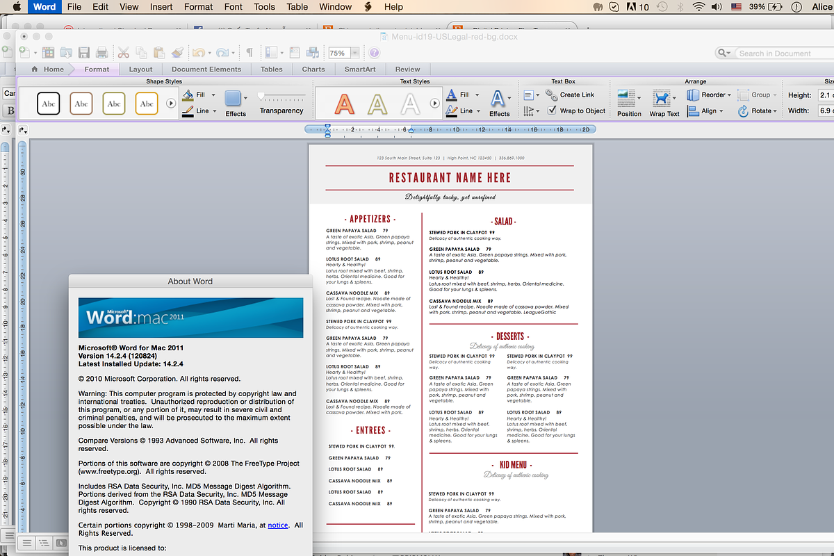 Restaurant Menu, a Brochure Template by AIW SOLUTIONS (Photo 5 of 6)
