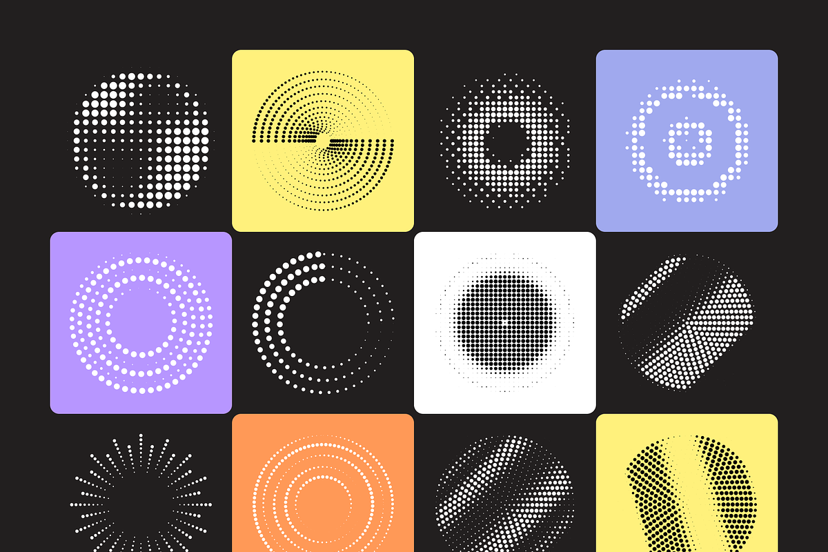 Radial Halftone Vectors, a Duotone Icon by Brickclay (Photo 7 of 7)