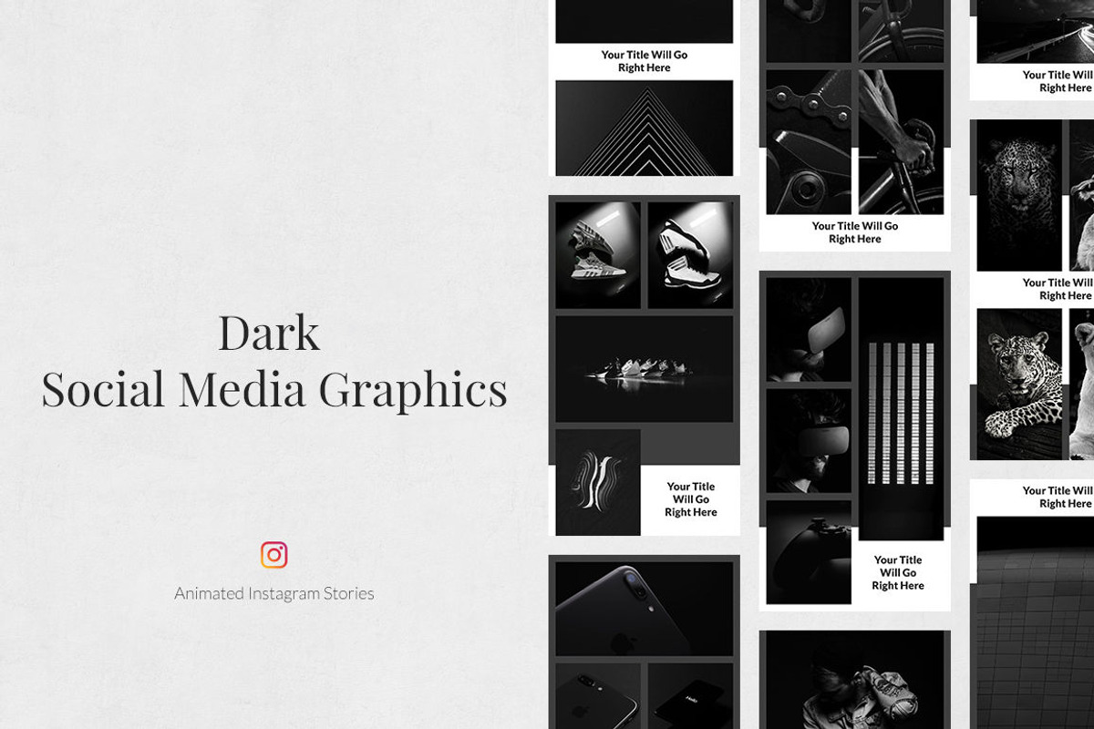 Dark Animated Instagram Stories, a Social Media Template by Social Corner Graphics (Photo 1 of 9)
