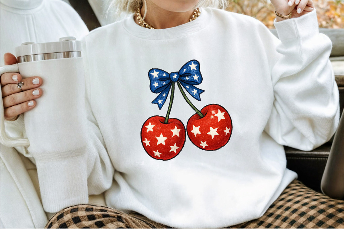 4th of July Coquette Cherry Bow, an Illustration by Sublimation Artist (Photo 7 of 9)