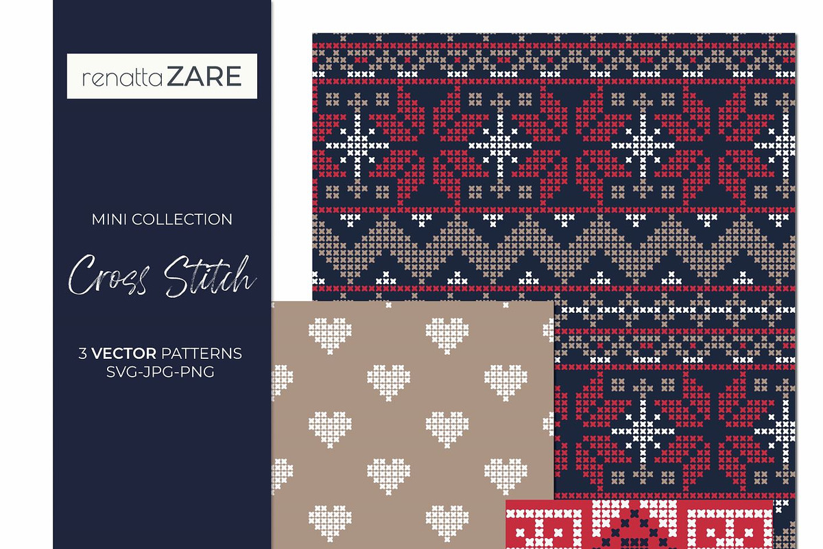 Cross Stitch pattern mini collection, a Pattern Graphic by RenattaZare (Photo 1 of 10)