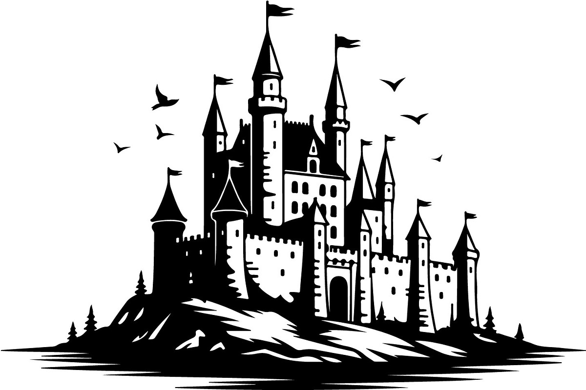Medieval Castle Silhouette Bundle, an Illustration by hafijul (Photo 8 of 9)