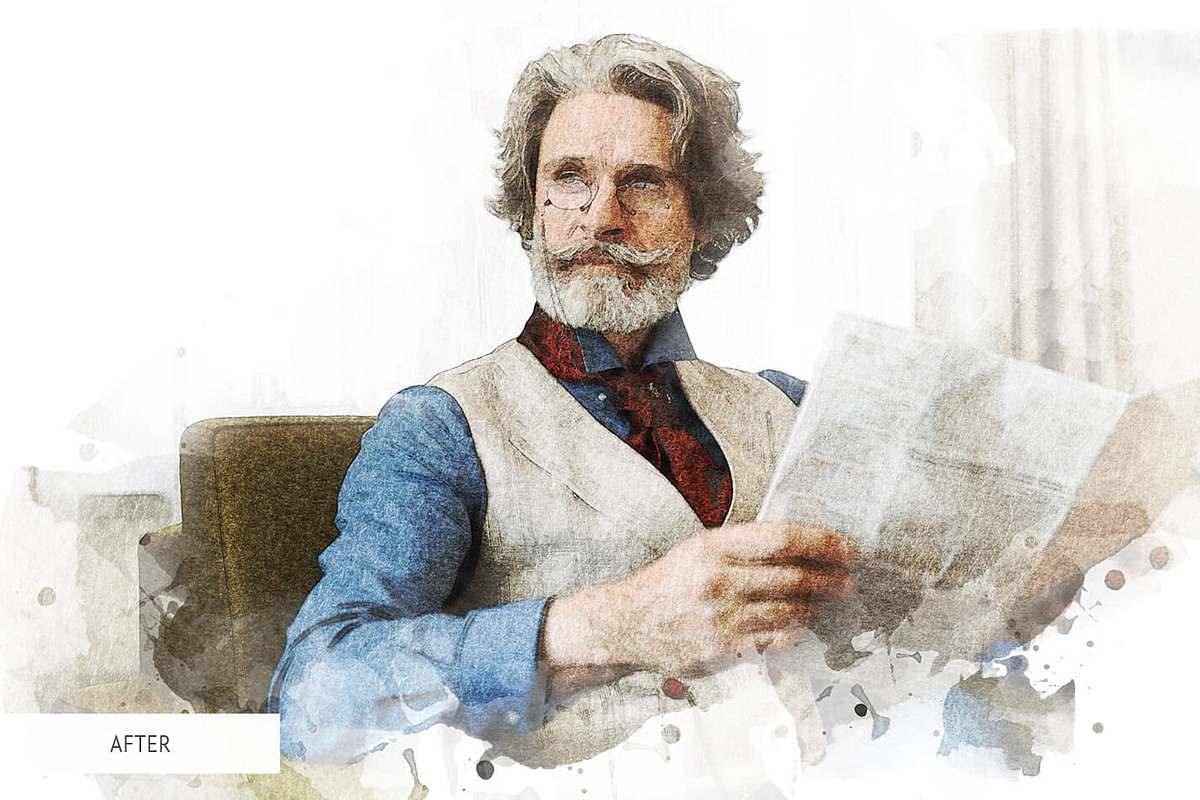 Photoshop Actions - Watercolor Paint, an Action Add-On by FixThePhoto (Photo 2 of 32)