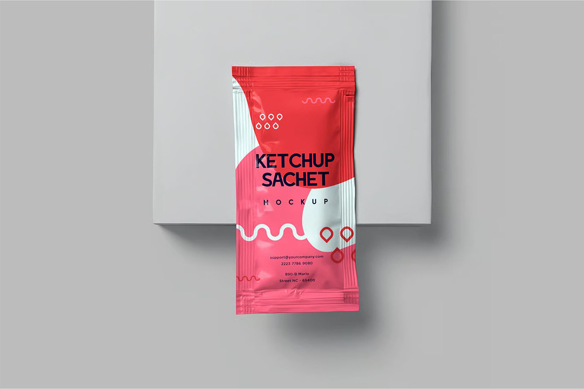 Ketchup Sachet Mockups, a Product Mockup by megostudi0 (Photo 7 of 7)