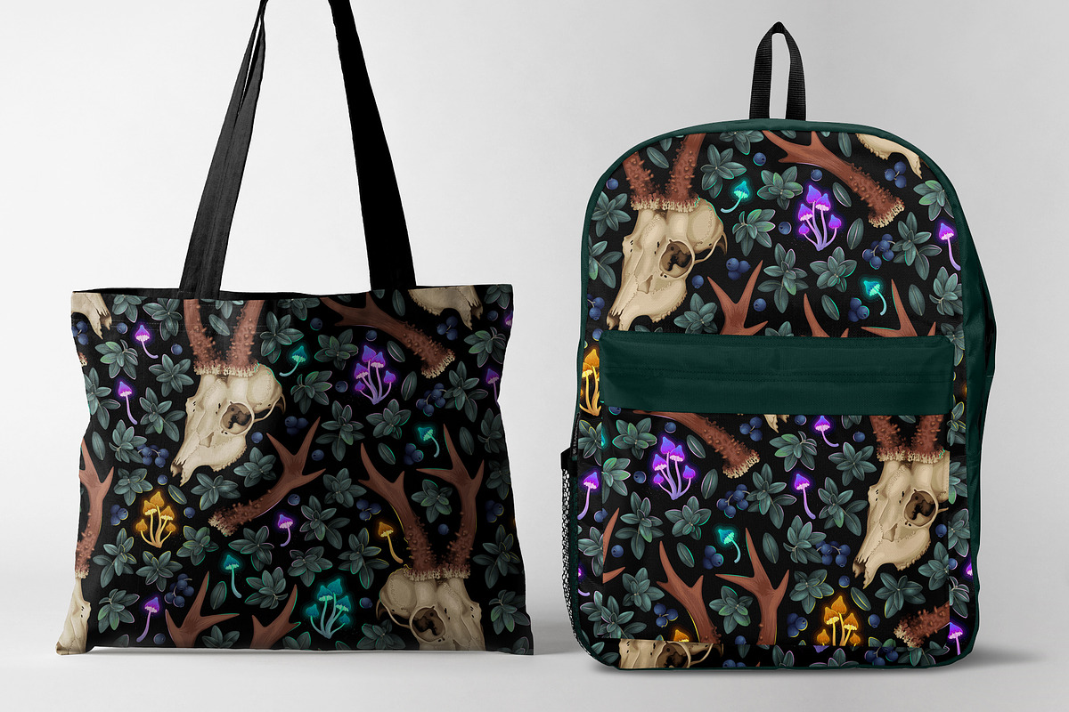 Mystical Forest Pattern, a Pattern Graphic by GreyLilac (Photo 4 of 7)