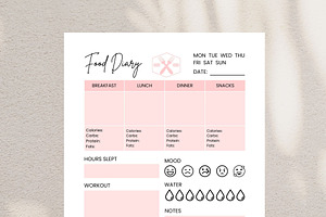 Daily Food Diary, Meal Planner