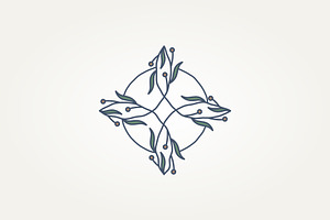 witch's knot with leaves line art, a Branding & Logo Template by Blazybone