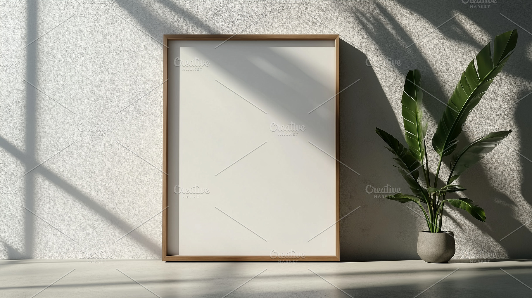 Blank wooden poster frame stands, a Background Photo by MistyDay