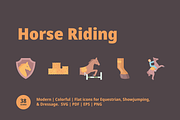 Horse Riding Flat Icons, an Icon by Amogh Design (Thumbnail 1 of 3)