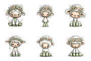 Whimsical spring lamb clipart, an Illustration by SinaCreation (Thumbnail 8 of 11)