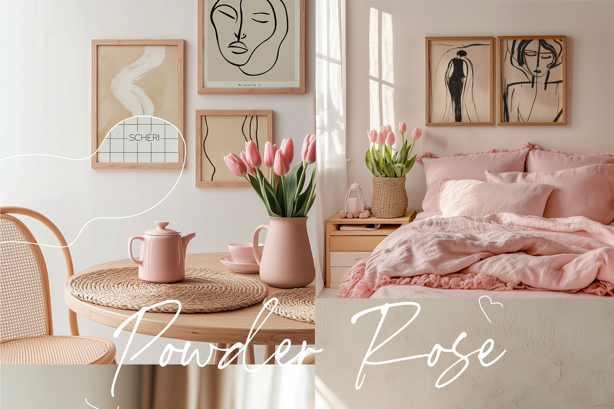 POWDER ROSE | Frame mockup set, a Household Mockup by SCHÉRI (Photo 7 of 12)