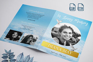 funeral program printing template