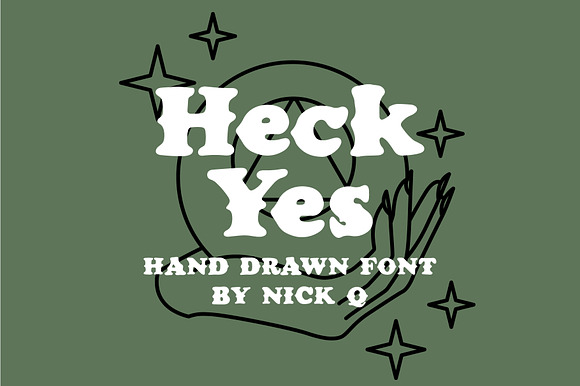 Heck Yes - Hand Drawn Font preview 5
