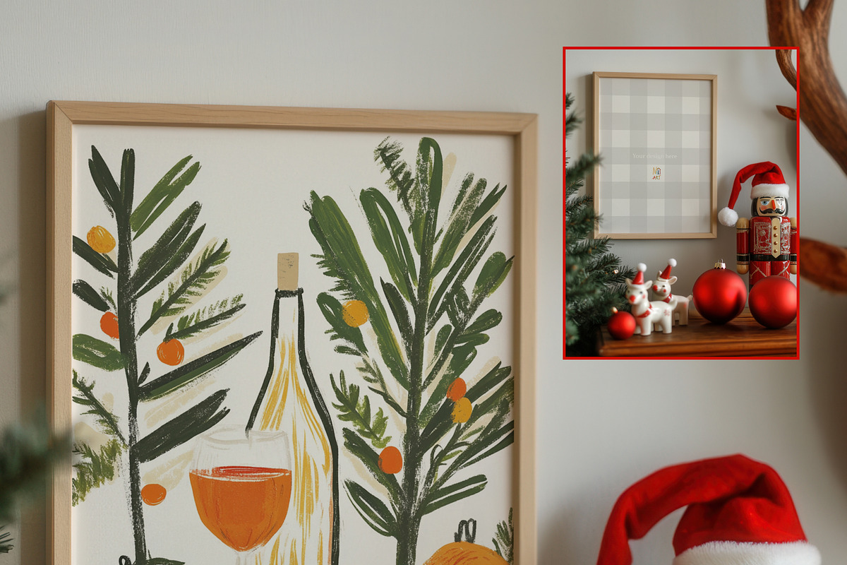 Merry & Bright Christmas Card Mockup, a Product Mockup by NikiArts (Photo 10 of 17)