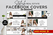 Facebook Cover Real Estate Banners, a Social Media Template by CreativeVinesStore (Thumbnail 1 of 7)
