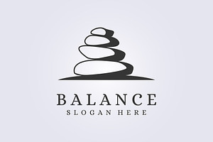 balance stone balancing logo icon, a Branding & Logo Template by Lodzrov
