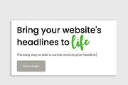 Solo Cursive Headline Squarespace, a Plug-in Add-On by Palm Creatives (Thumbnail 2 of 2)