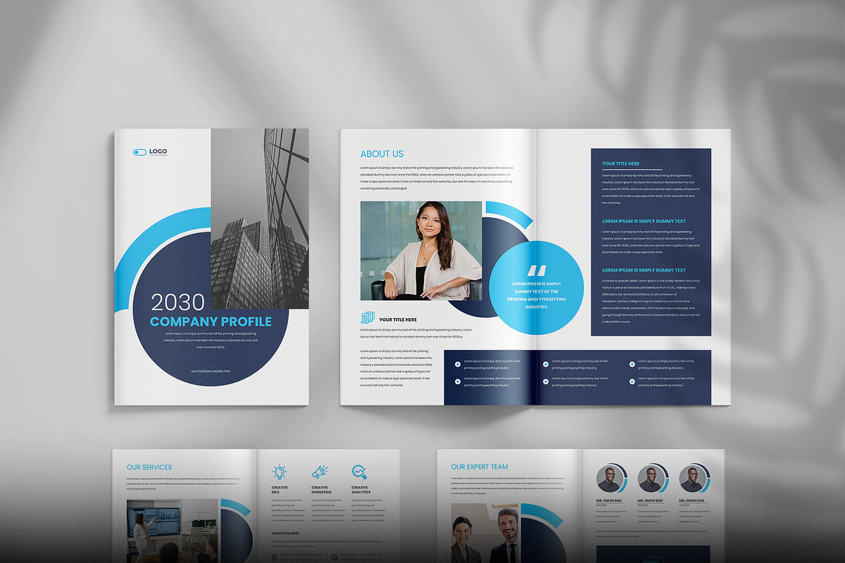 Company profile brochure template, a Brochure Template by Tanmoy Topu