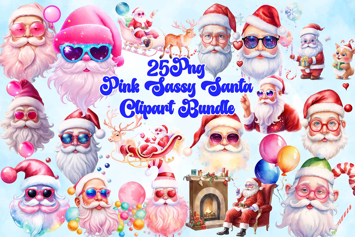 Pink Sassy Santa, an Illustration by Wow Magic (Photo 1 of 4)