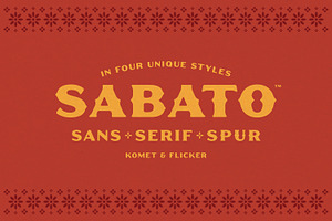 Sabato – Sans & Serif in Four Styles, a Serif Font by Komet & Flicker